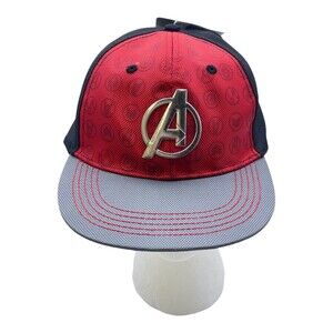 Disney Marvel Avengers Fitted Red Black Gray Hat Cap Size M/L (7-10) 54cm New